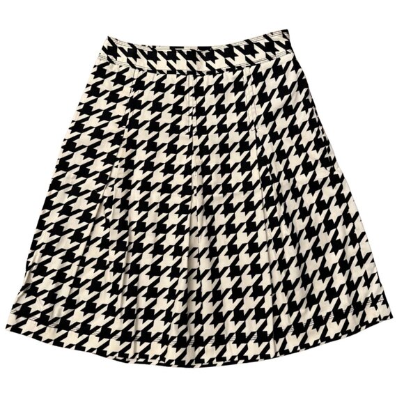 Merona Houndstooth Cotton A-Line Skirt Size 2 - Picture 1 of 6